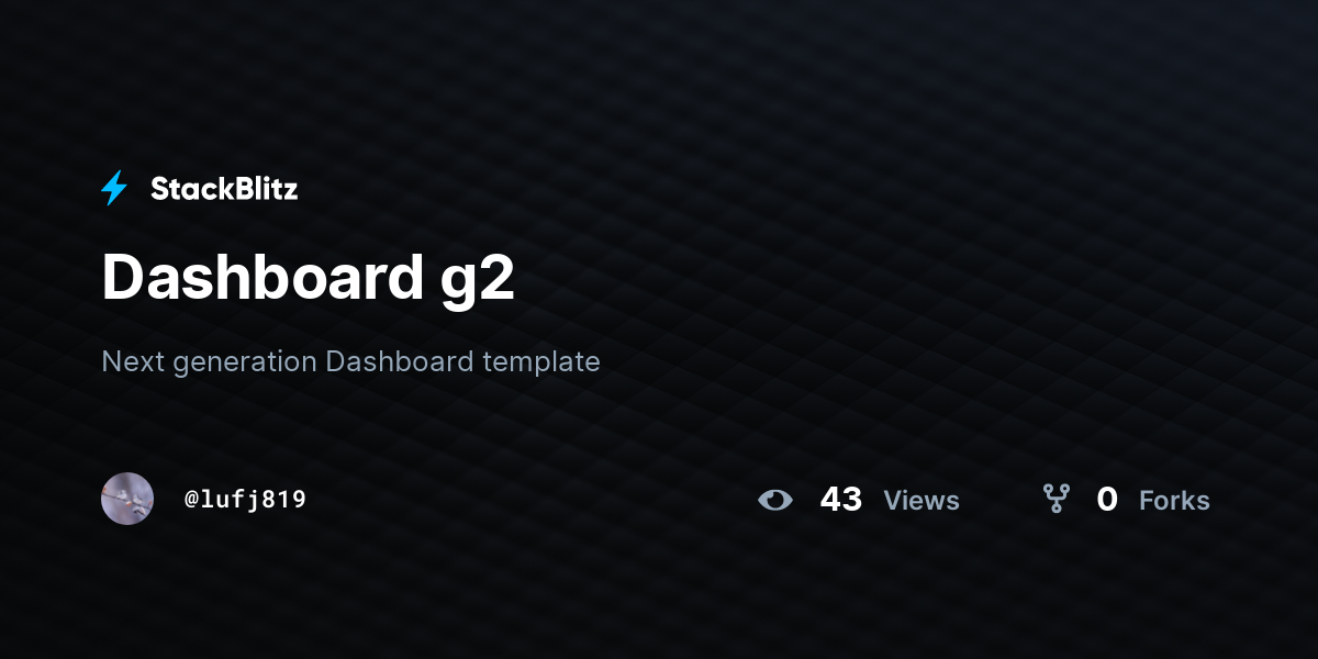 Dashboard g2 - StackBlitz
