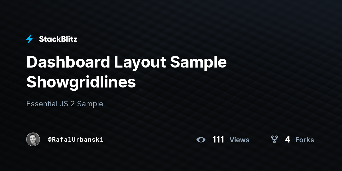 Dashboard Layout Sample Showgridlines - StackBlitz