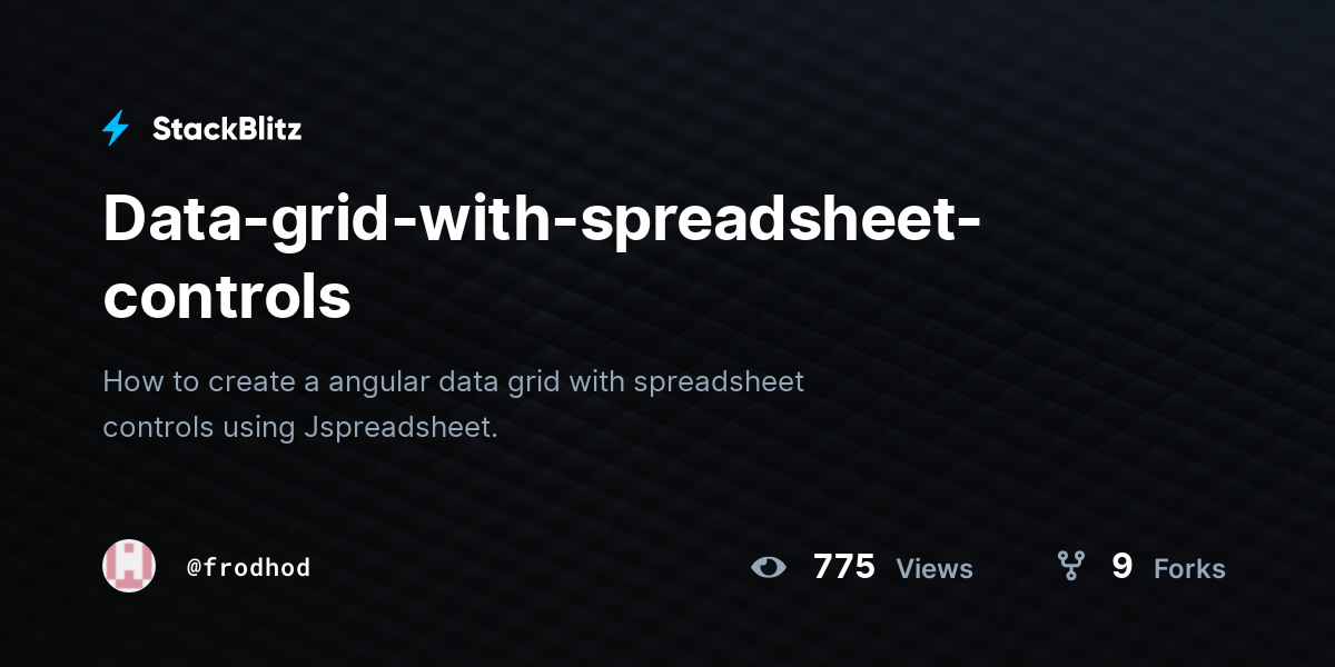 Data-grid-with-spreadsheet-controls - StackBlitz
