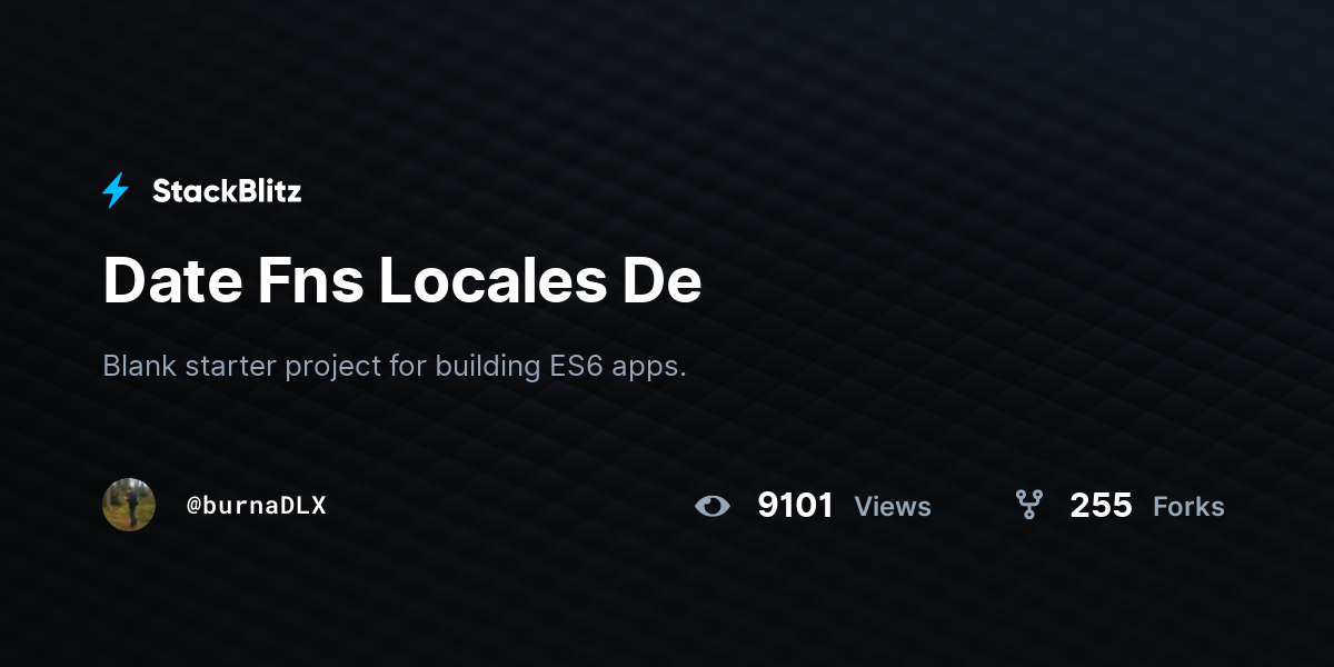 Date Fns Locales De - StackBlitz