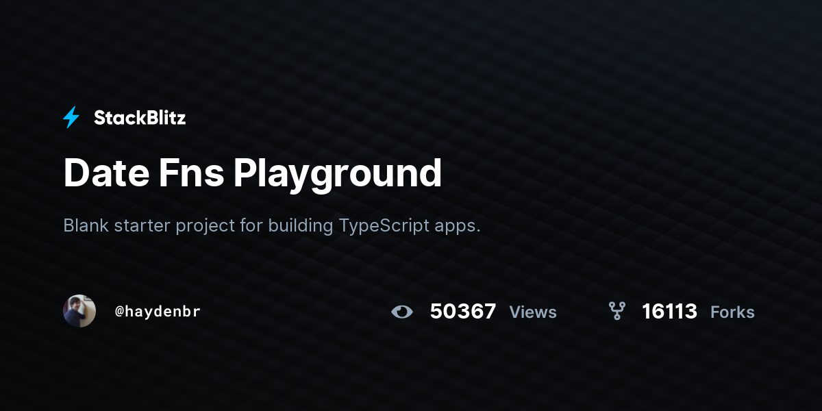 date-fns-playground-stackblitz