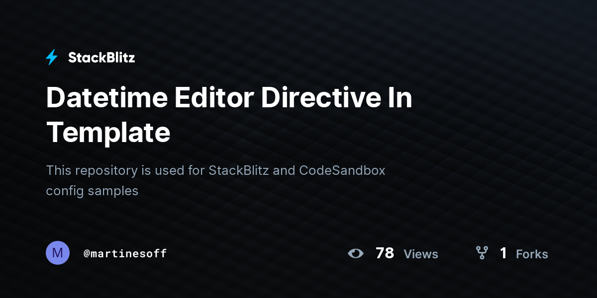 Datetime Editor Directive In Template - StackBlitz