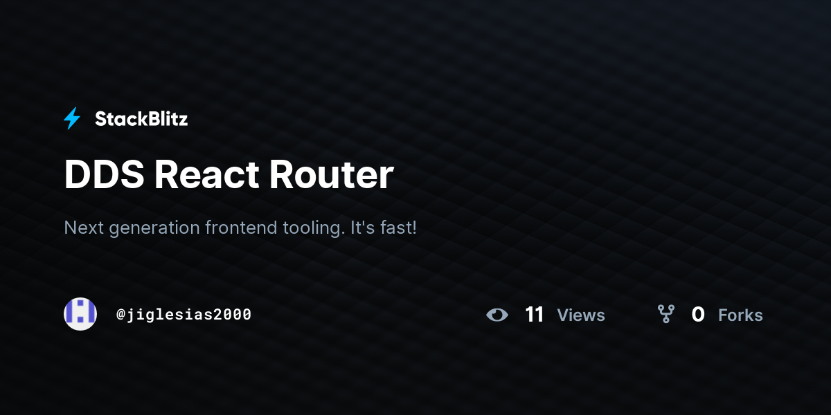DDS React Router - StackBlitz
