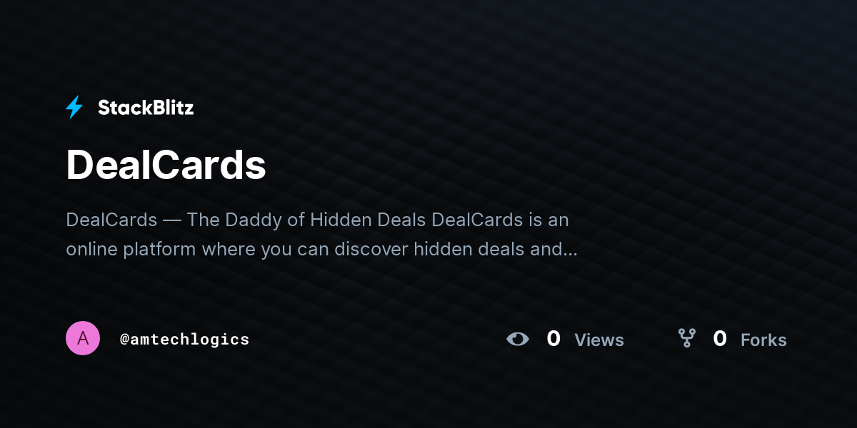 DealCards - StackBlitz