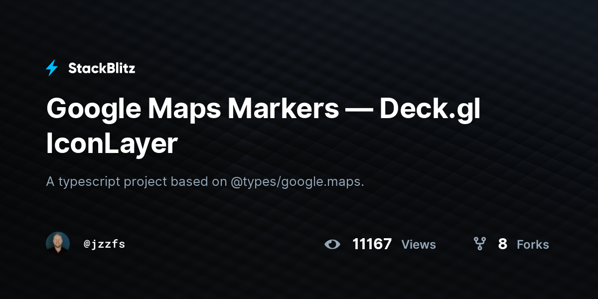 Google Maps Markers — Deck.gl IconLayer - StackBlitz