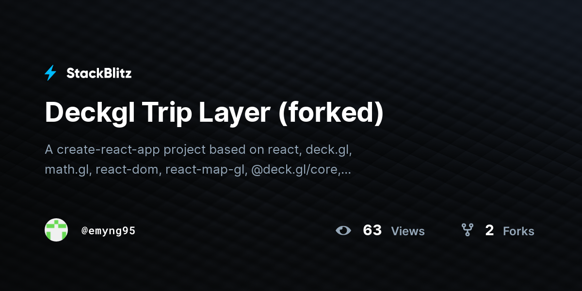Deckgl Trip Layer (forked) - StackBlitz