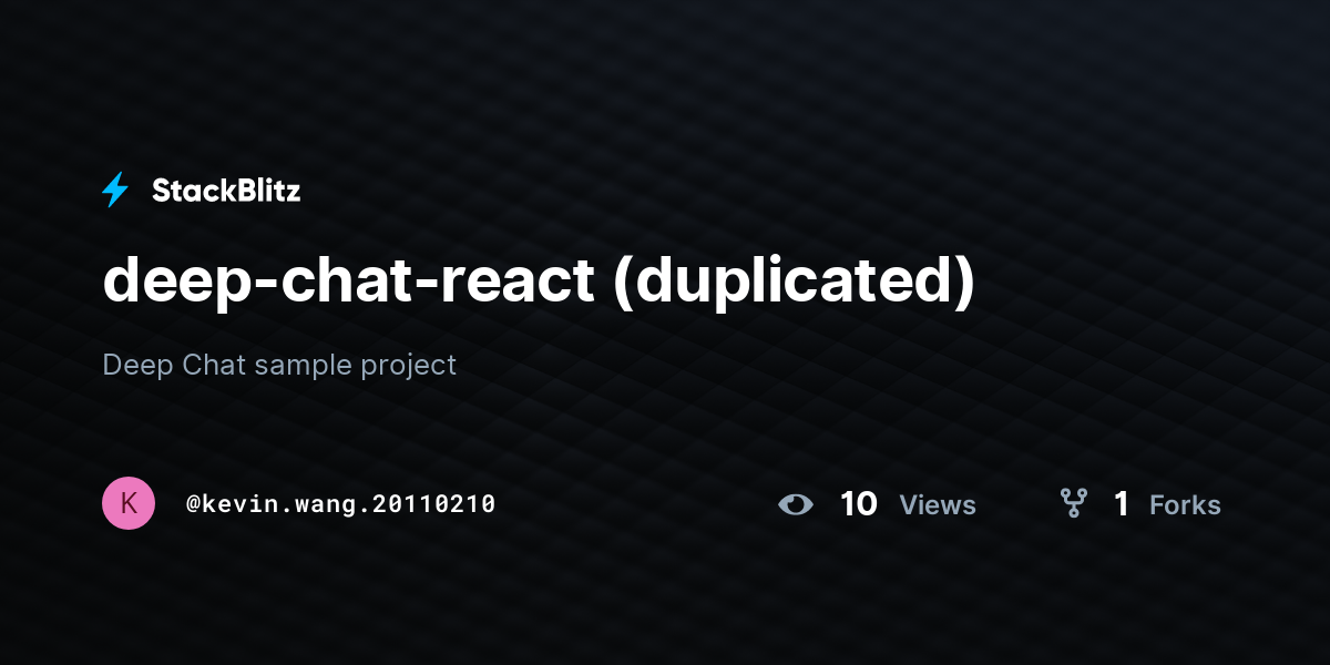 deep-chat-react (duplicated) - StackBlitz