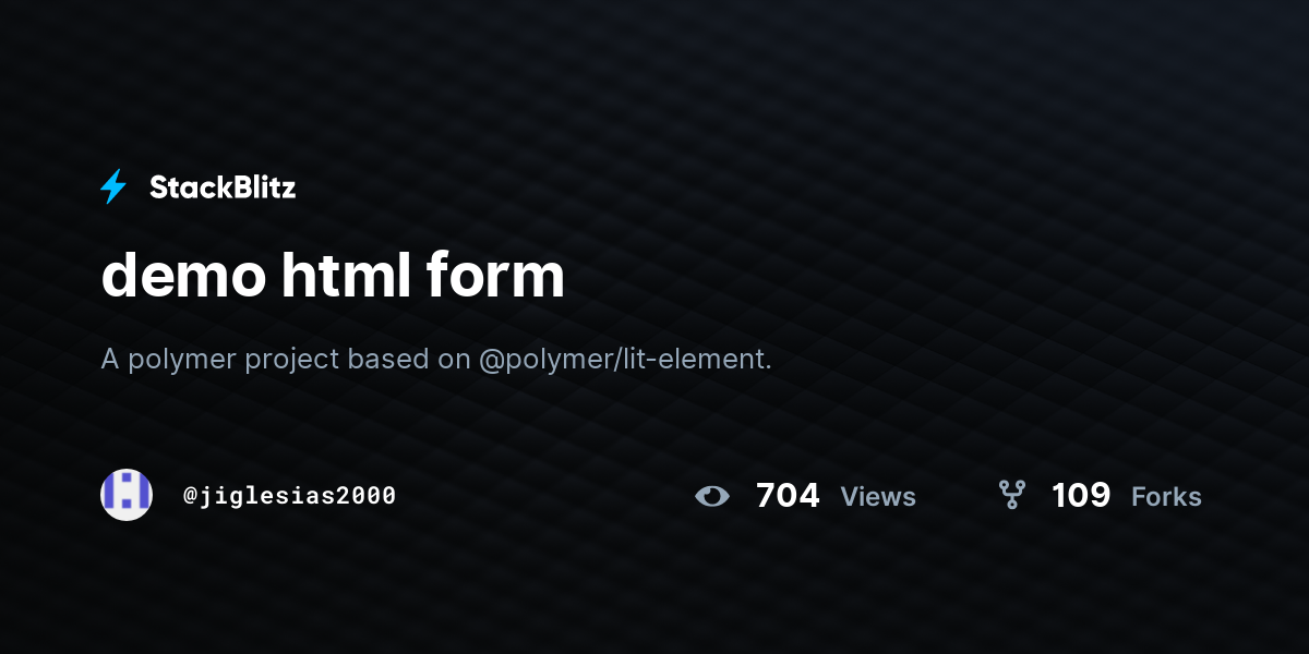 demo html form - StackBlitz
