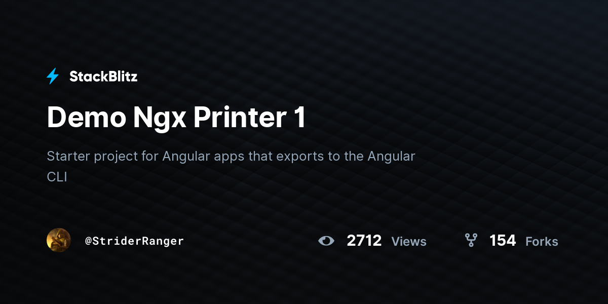Demo Ngx Printer 1 - StackBlitz
