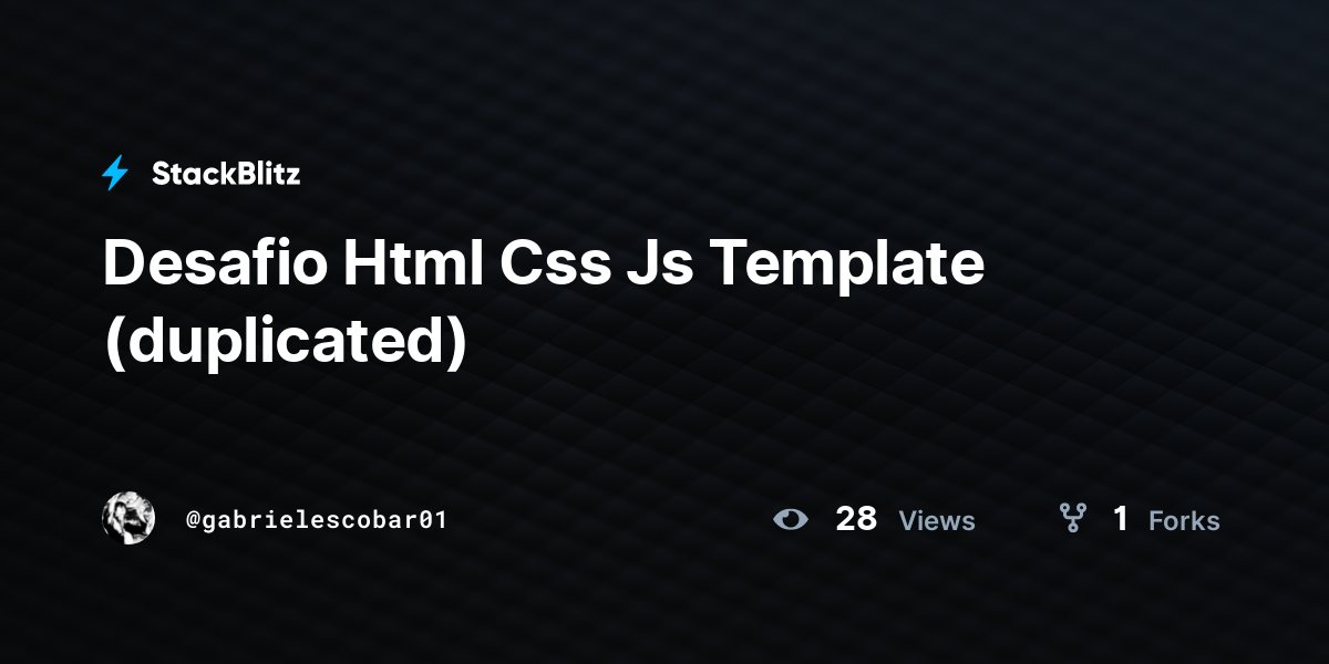 Desafio Html Css Js Template (duplicated) - StackBlitz