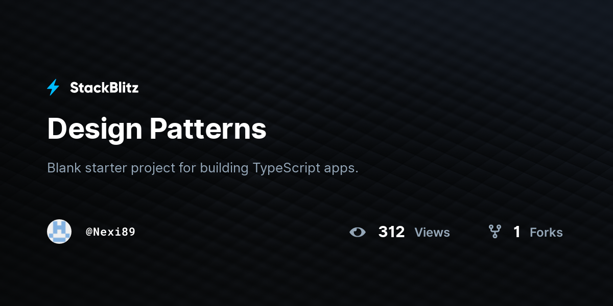 Design Patterns - StackBlitz
