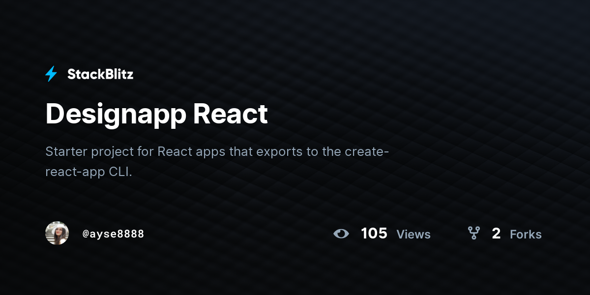 Designapp React - StackBlitz