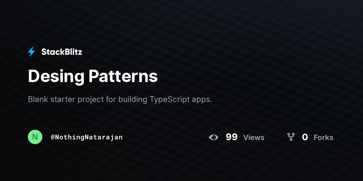 Desing Patterns - StackBlitz