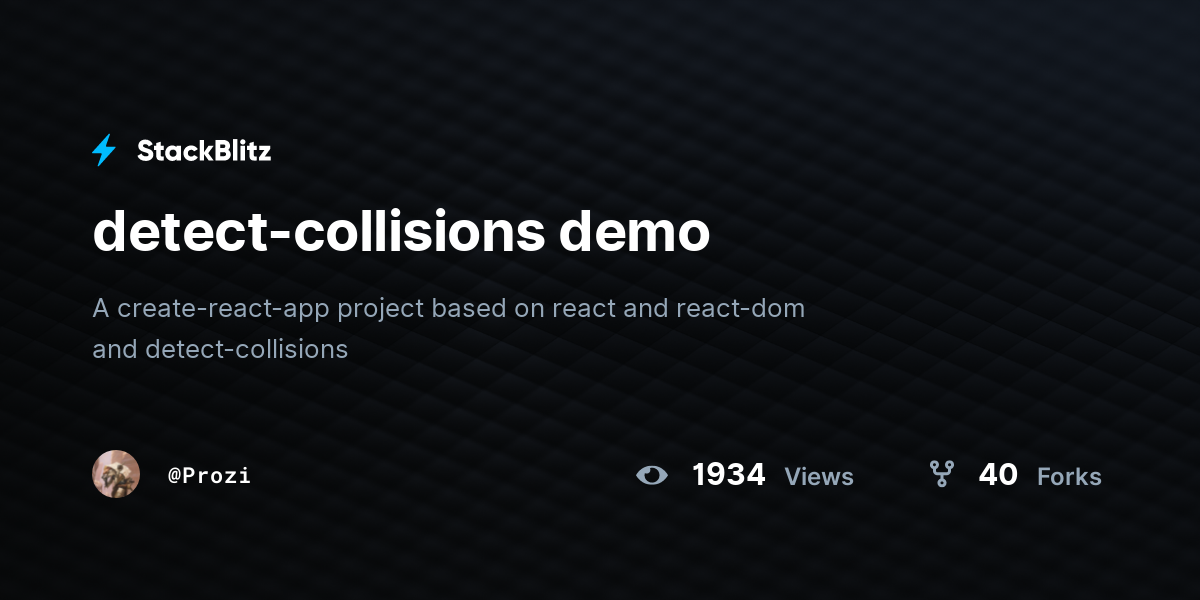 detect-collisions demo - StackBlitz