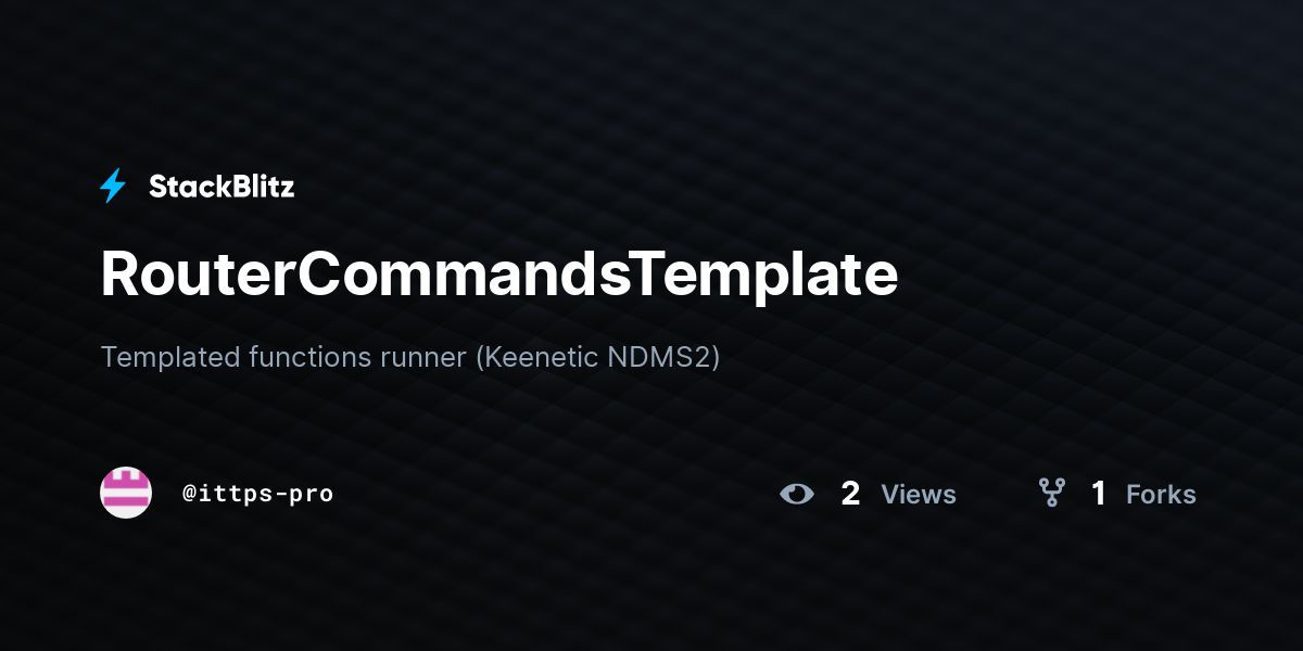 Routercommandstemplate Stackblitz