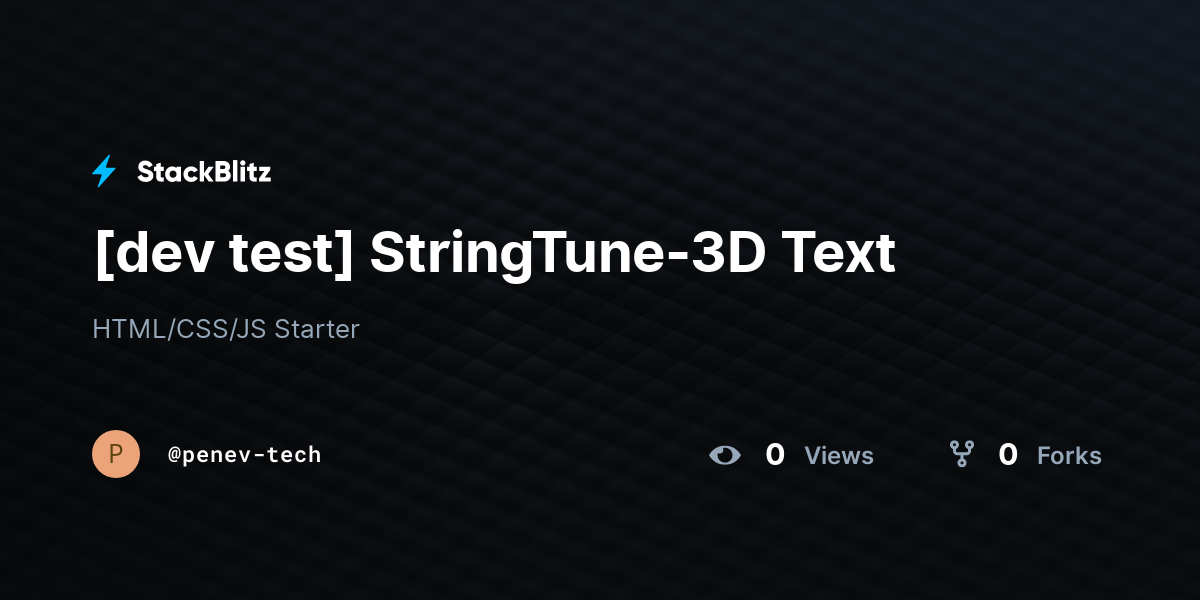 [dev test] StringTune-3D Text - StackBlitz