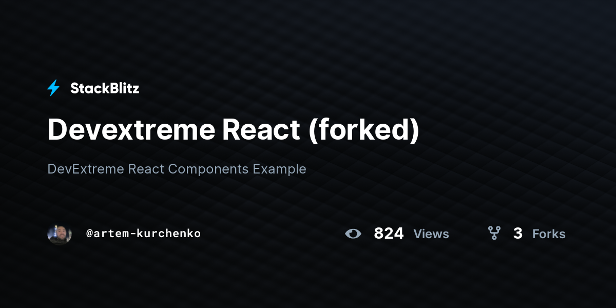 Devextreme React (forked) - StackBlitz