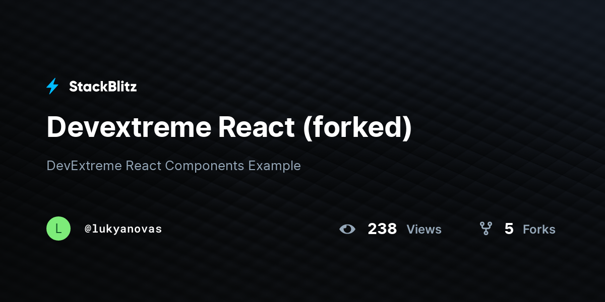 Devextreme React (forked) - StackBlitz