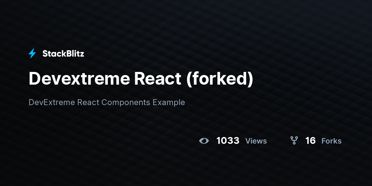 Devextreme React (forked) - StackBlitz