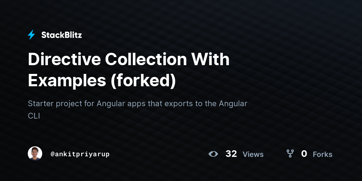 Directive Collection With Examples (forked) - StackBlitz