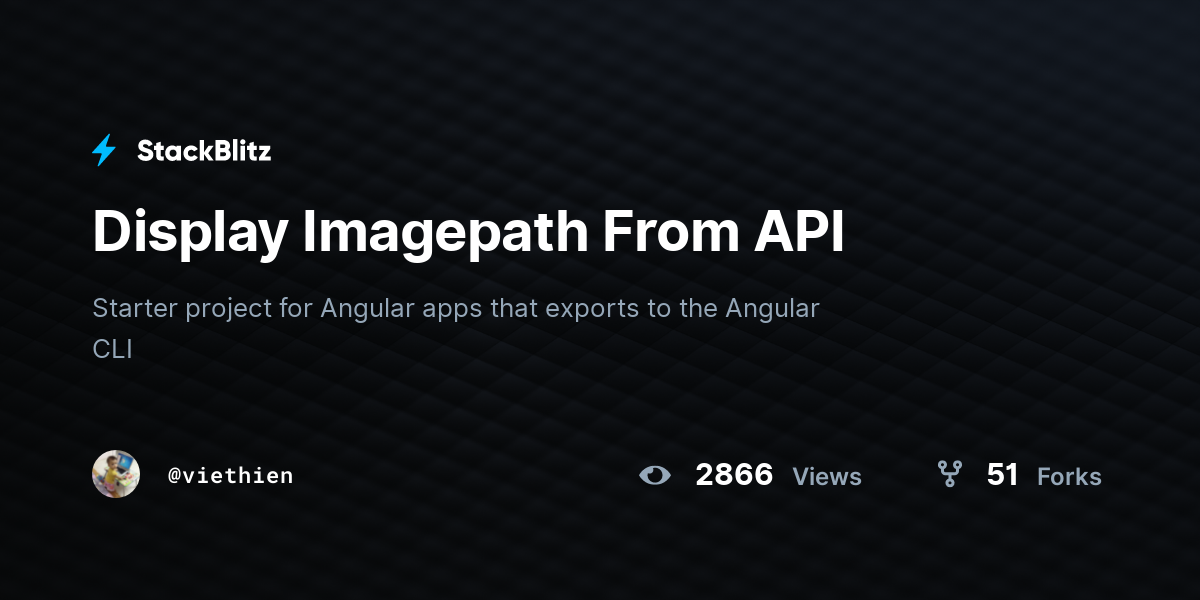 Display Imagepath From API - StackBlitz
