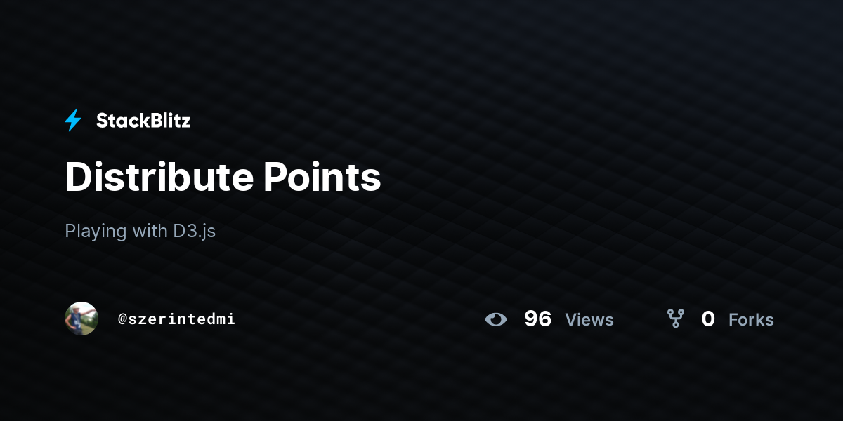 Distribute Points - StackBlitz