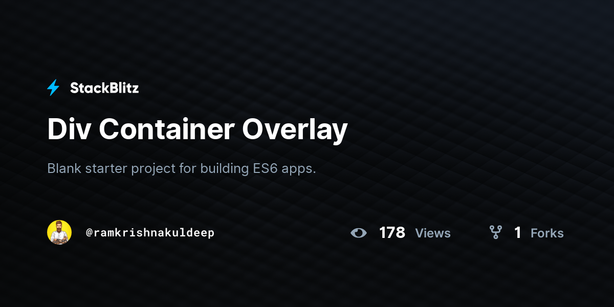Div Container Overlay - StackBlitz