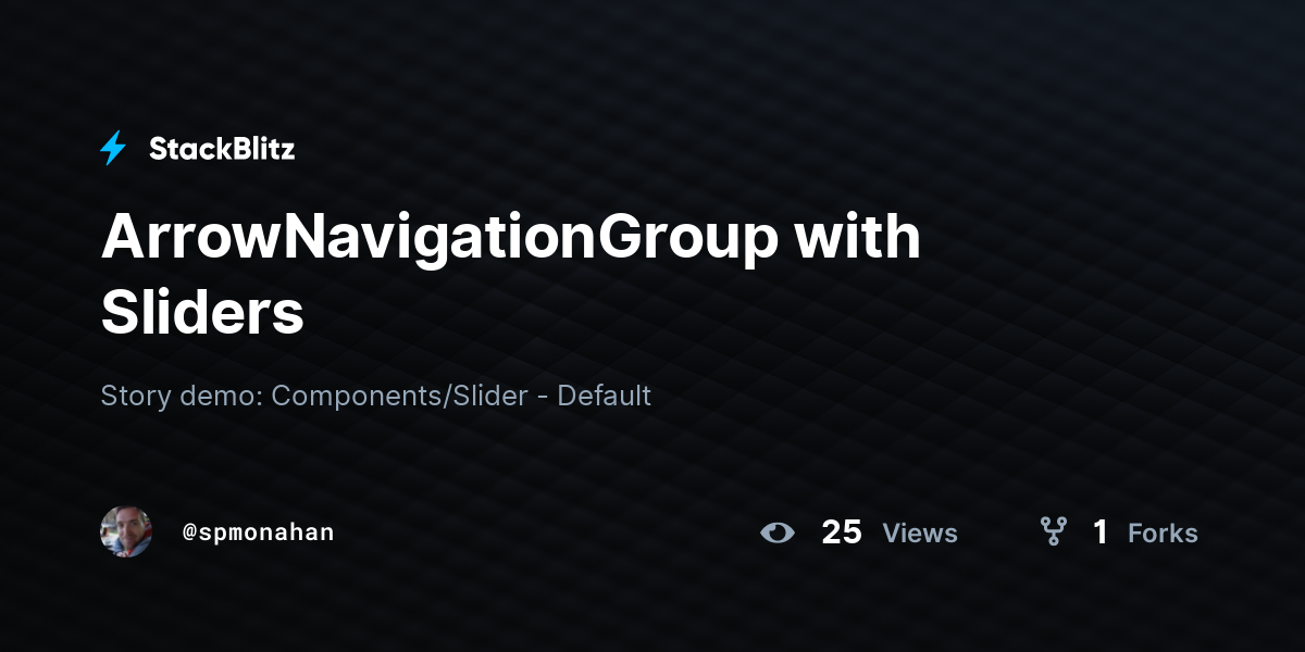 ArrowNavigationGroup with Sliders - StackBlitz