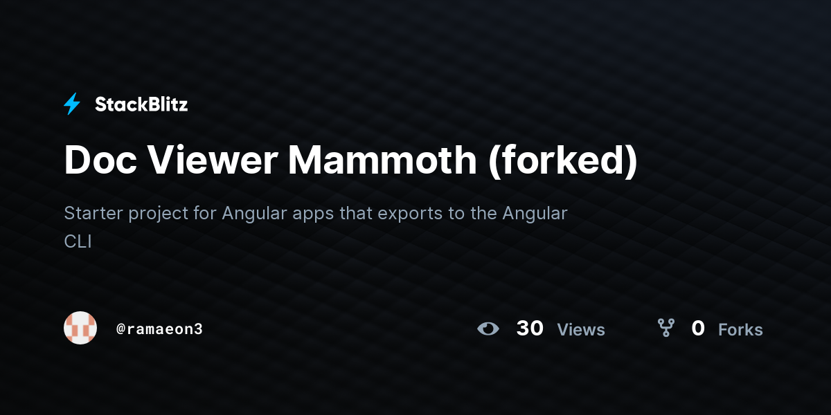 Doc Viewer Mammoth (forked) - StackBlitz