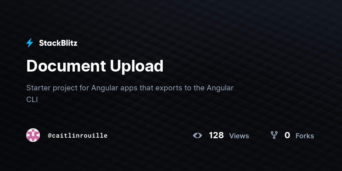 Document Upload - StackBlitz