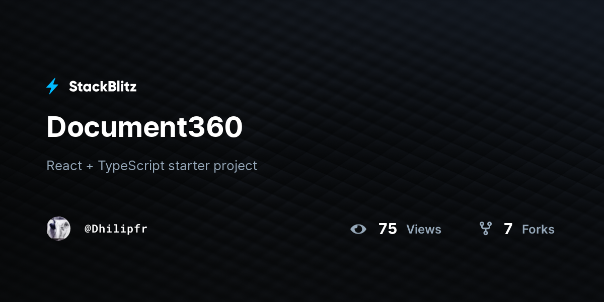 Document360 - StackBlitz