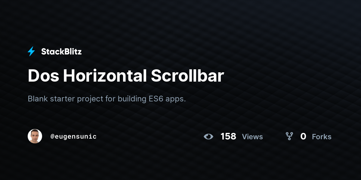 Dos Horizontal Scrollbar - StackBlitz