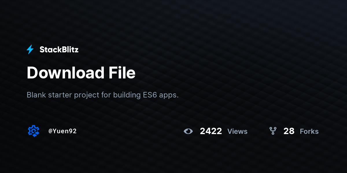 Download File - StackBlitz