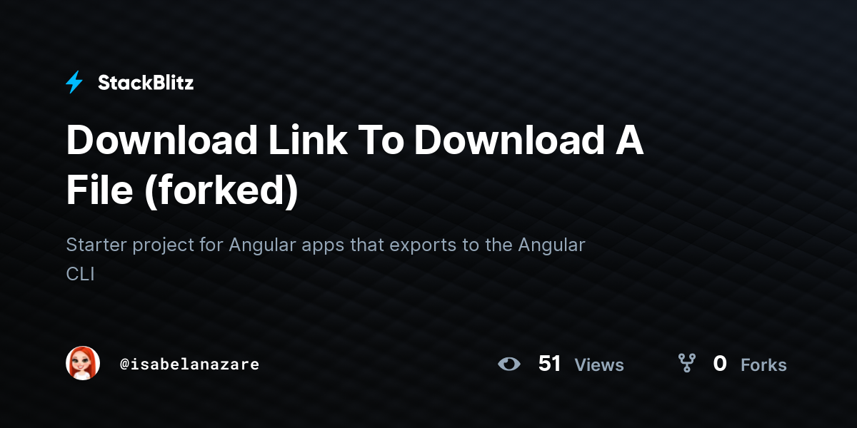 Download Link To Download A File (forked) - StackBlitz