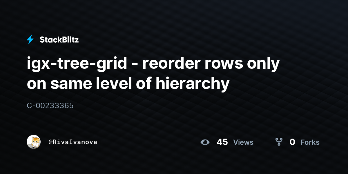 igx-tree-grid - reorder rows only on same level of hierarchy - StackBlitz