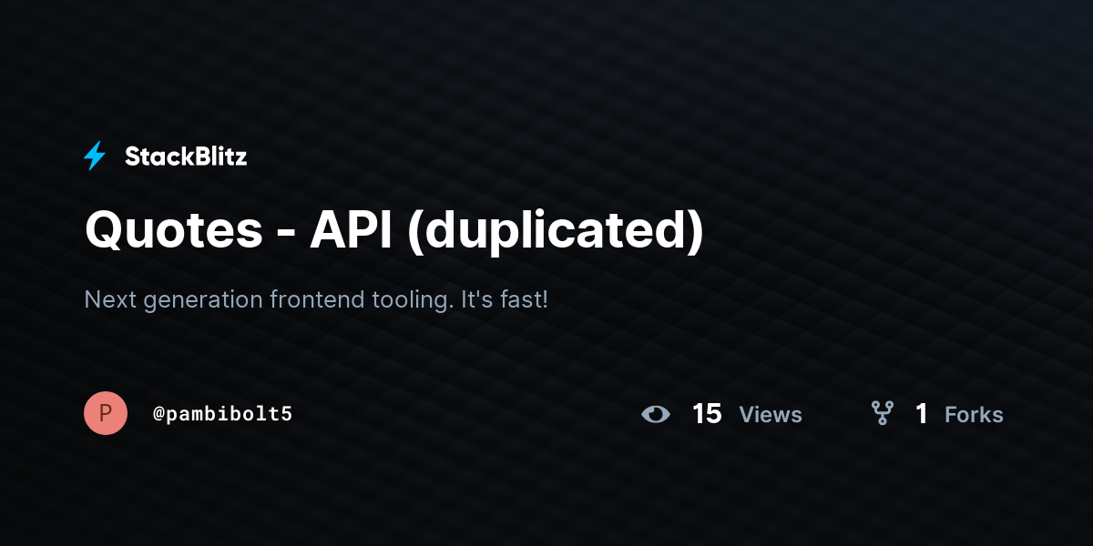 Quotes - API (duplicated) - StackBlitz