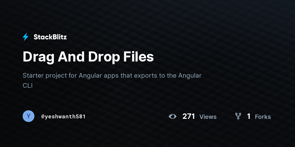 Drag And Drop Files - StackBlitz