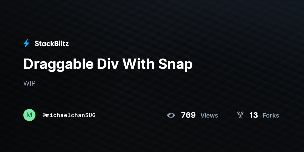 Draggable Div With Snap - StackBlitz