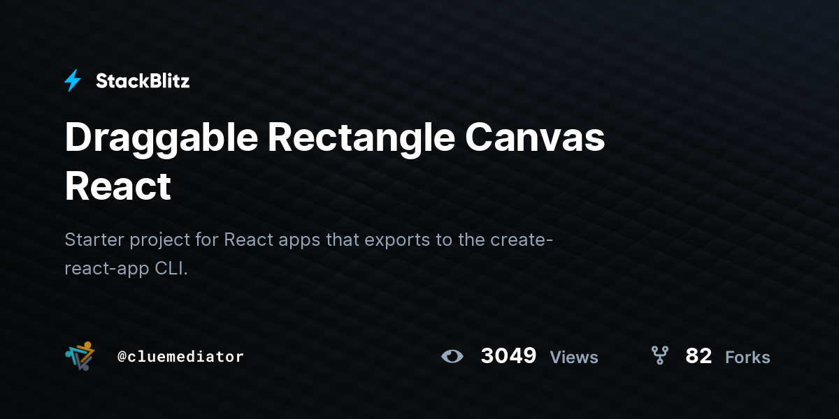 Draggable Rectangle Canvas React - StackBlitz