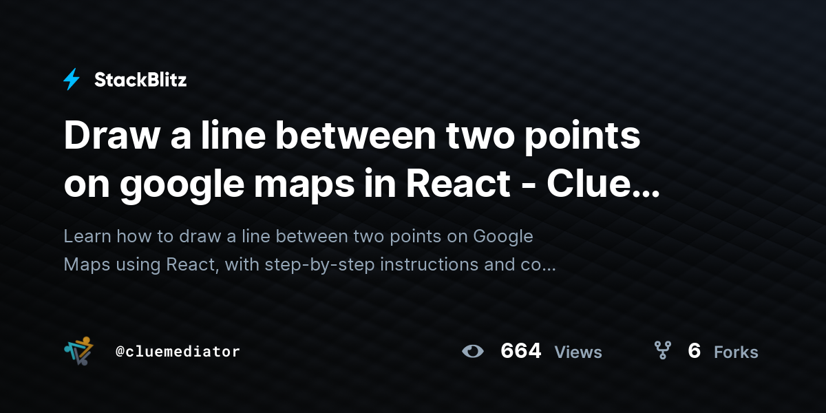 Draw a line between two points on google maps in React - Clue Mediator ...