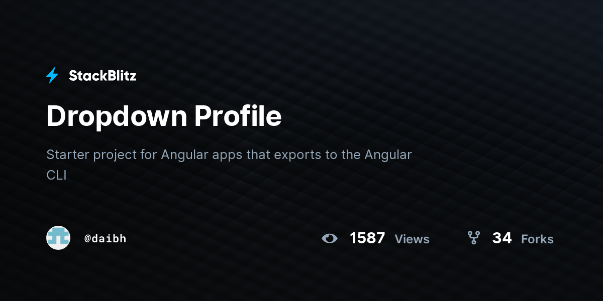 Dropdown Profile - StackBlitz
