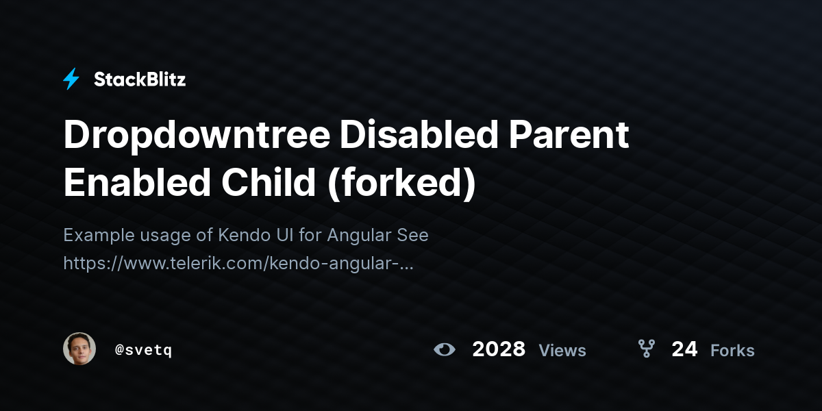 Dropdowntree Disabled Parent Enabled Child (forked) - StackBlitz