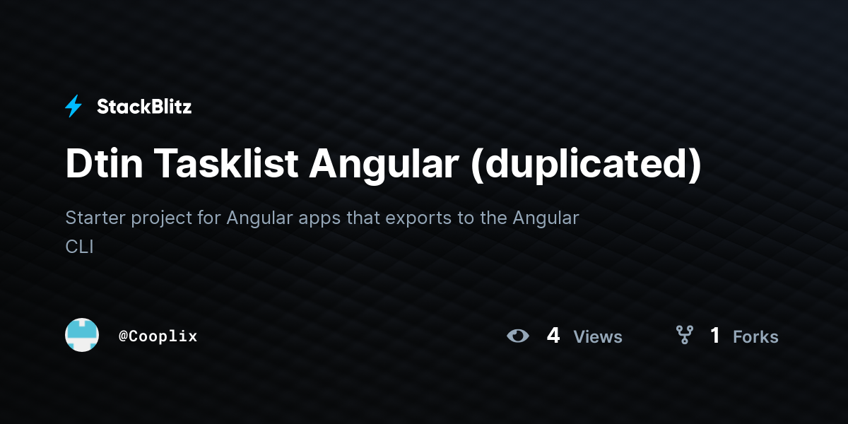 Dtin Tasklist Angular (duplicated) - StackBlitz