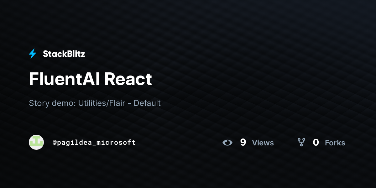 FluentAI React - StackBlitz