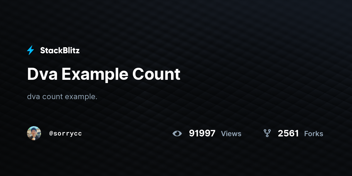 Dva Example Count - StackBlitz