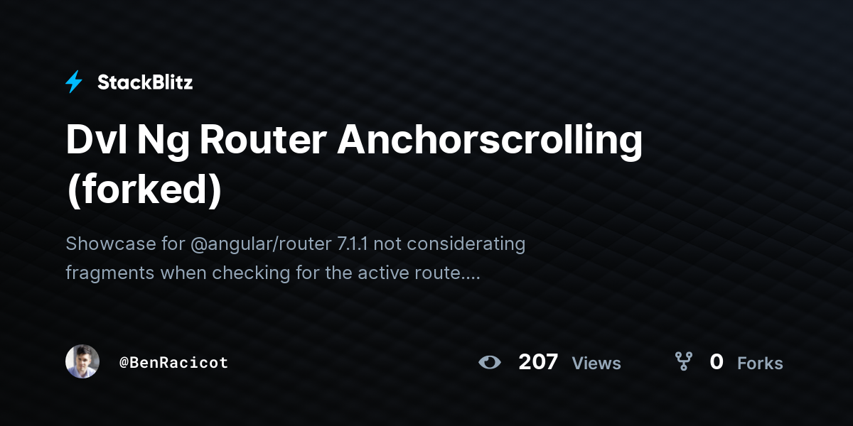 Dvl Ng Router Anchorscrolling (forked) - StackBlitz