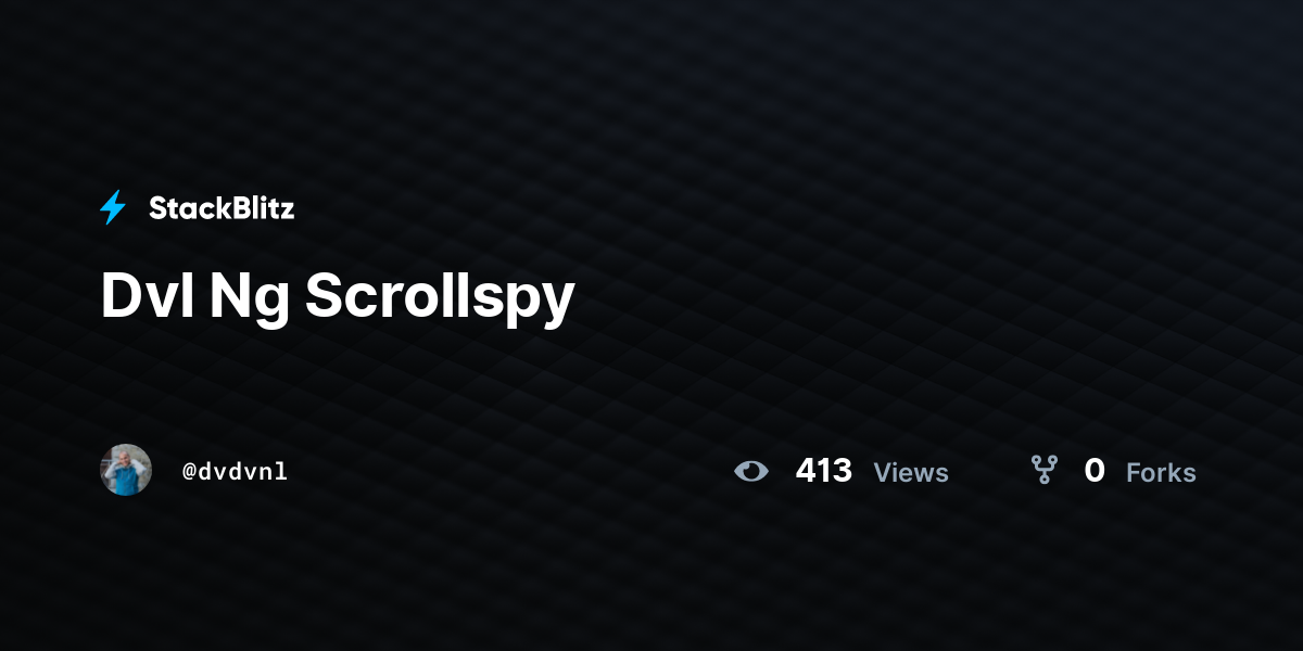 Dvl Ng Scrollspy - StackBlitz