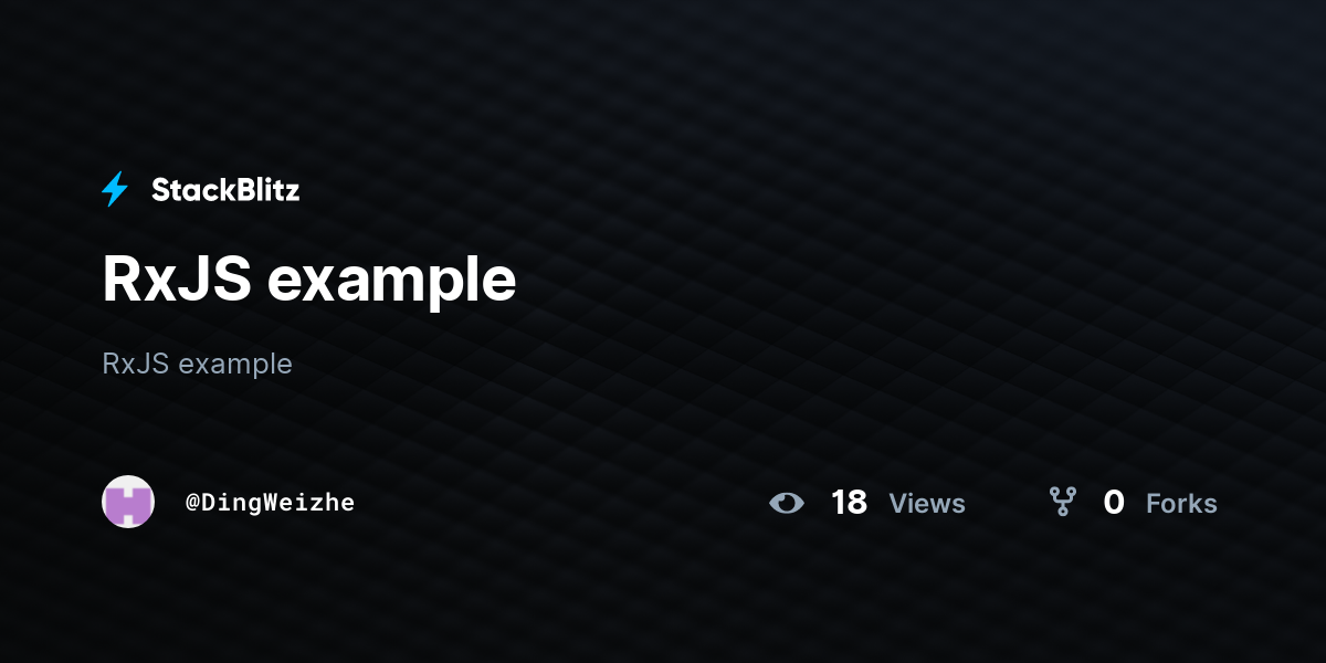 RxJS example - StackBlitz