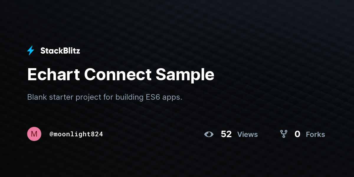 Echart Connect Sample - StackBlitz