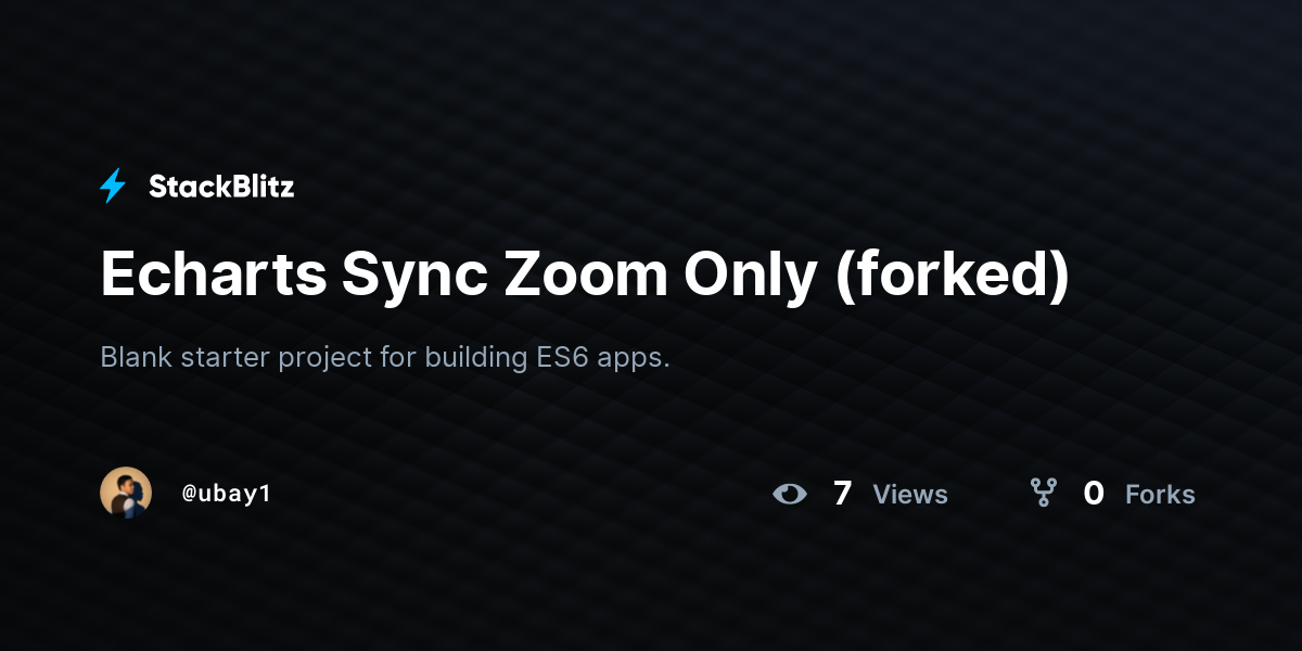 Echarts Sync Zoom Only (forked) - StackBlitz